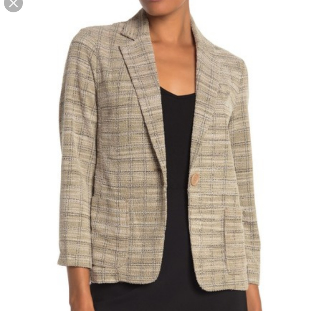 Max Studio 3/4 Sleeve Autumn Knit Blazer